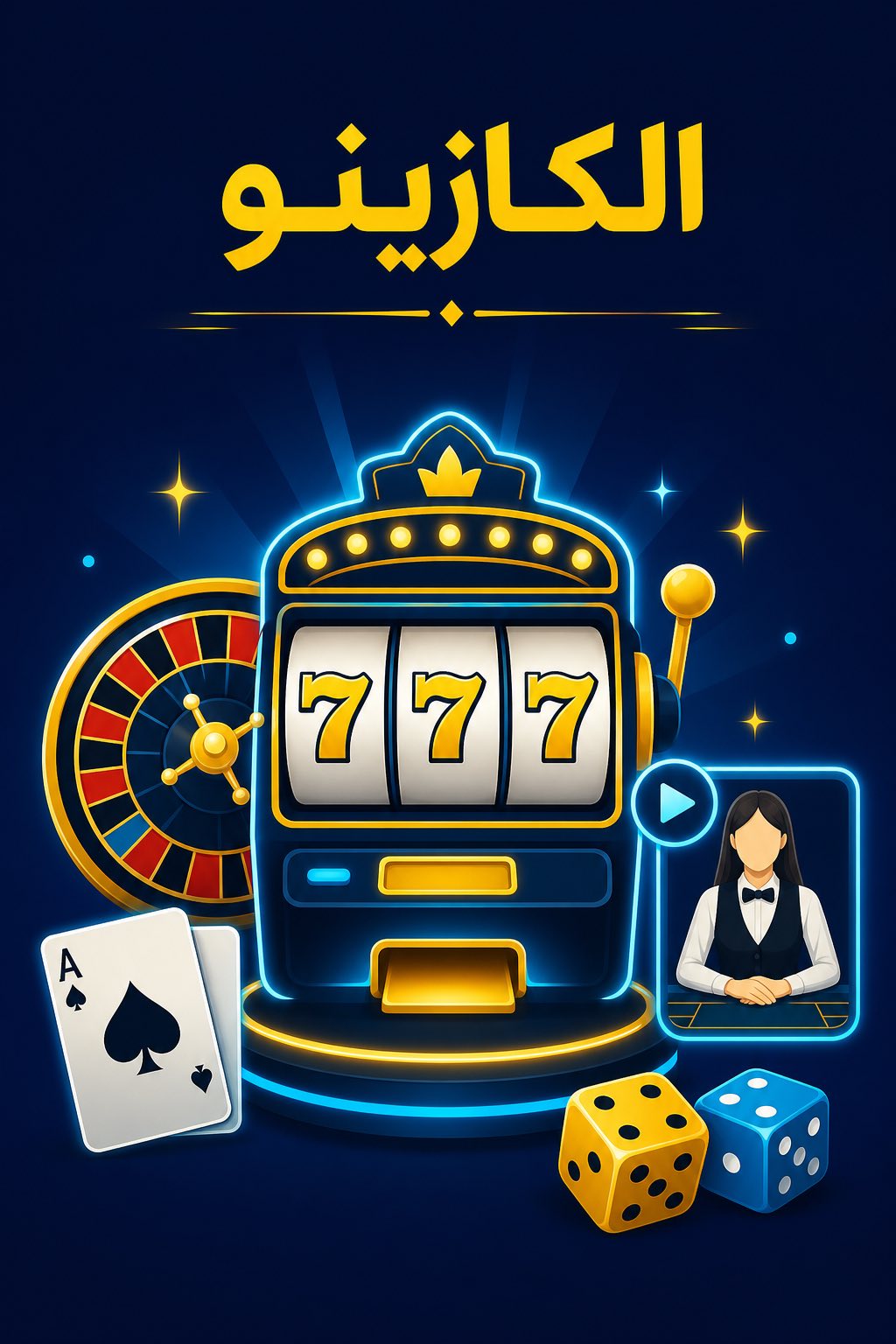 إنفوجرافيك قسم الكازينو في تطبيق 1xBet